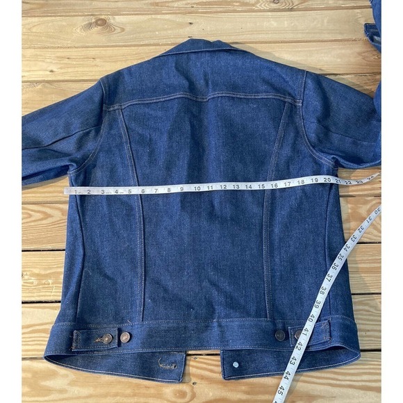 Vintage Men’s Blue Button Up Denim Jacket Size Medium - Picture 5 of 6